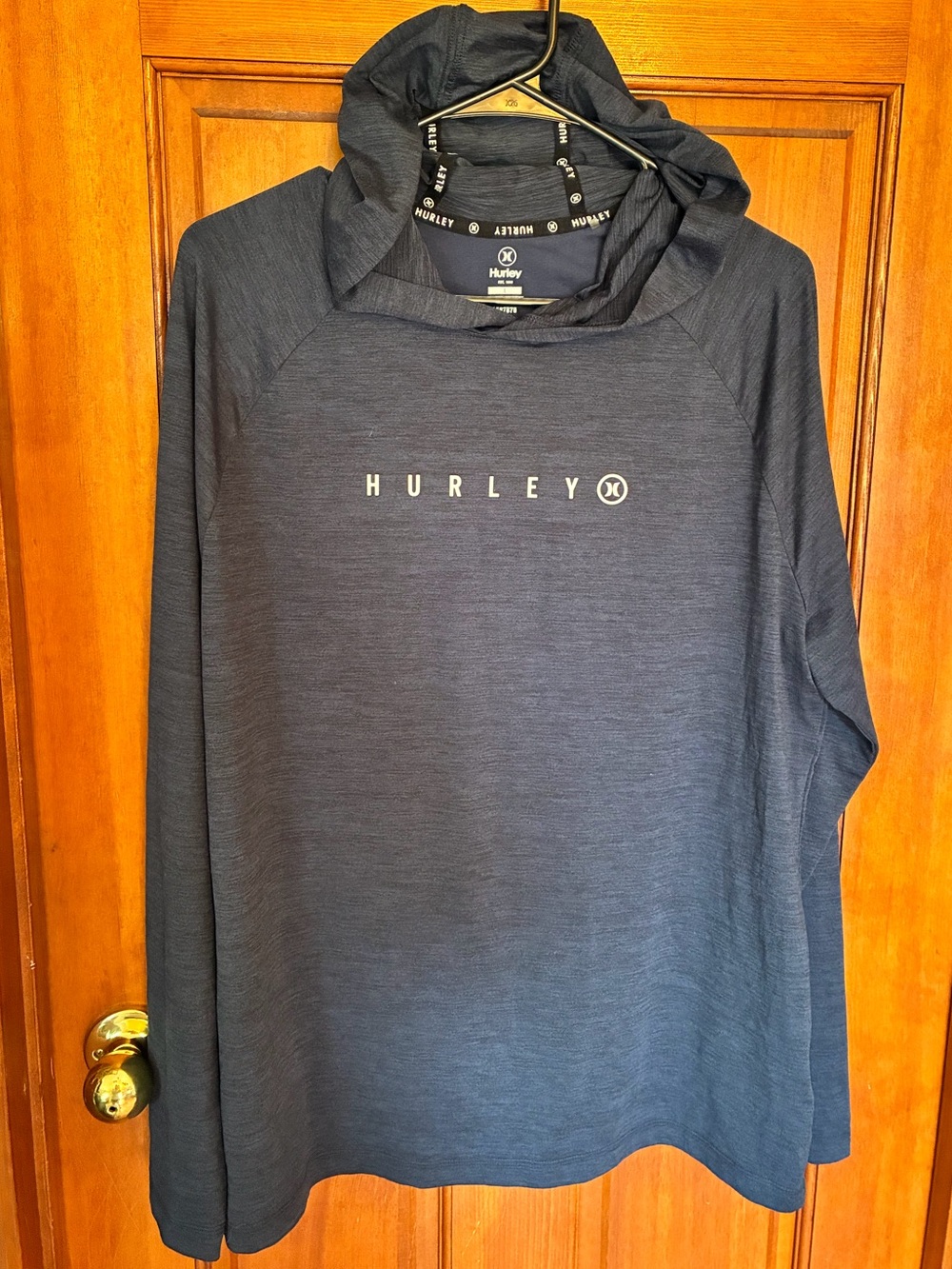 Hurley Dark Navy Hooded Long-Sleeve Pullover Men’s L